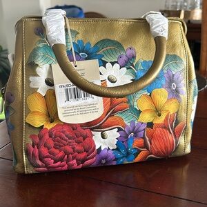 Anuschka leather hand painted purse